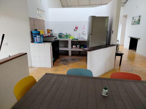 Dapur atau dapur kecil di Cabaña Campestre