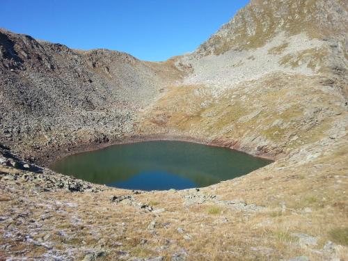 a small crater in the side of a mountain at Hotel Sassella in Grosio
