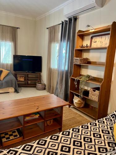 Televisyen dan/atau pusat hiburan di Villa Depiros Corfu