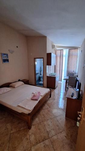 a bedroom with a large bed in a room at Ivanovic Family House Apartments in Sutomore
