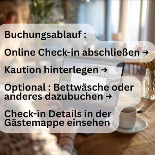 a table with a cup of coffee on it at 4k TV, Soundbar, Ausblick in Bad Dürrenberg