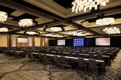 a large room with rows of tables and chairs at Grand Hyatt San Antonio River Walk in San Antonio