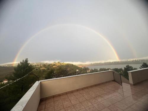 a view of twobows from the balcony of a house at FLAIC b&b in Pergusa