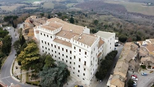 an overhead view of a large white building at La dolce vita Giove apartment in Giove