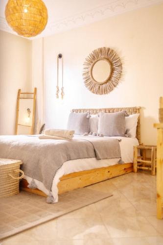 Cama o camas de una habitación en Sable beach surf camp Tamraght