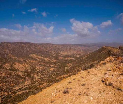a view of a mountain with a view of a valley at Valley House Imi Ouaddar in Imi Ouaddar