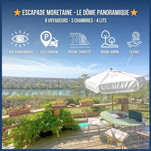 Dôme en bois avec Piscine et sa Vue seine et forêt