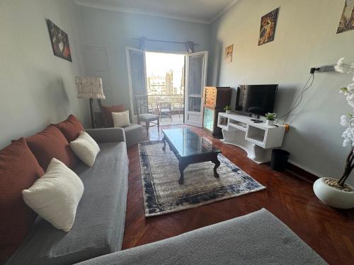 TV a/nebo společenská místnost v ubytování Cozy flat close to Tahrir Square