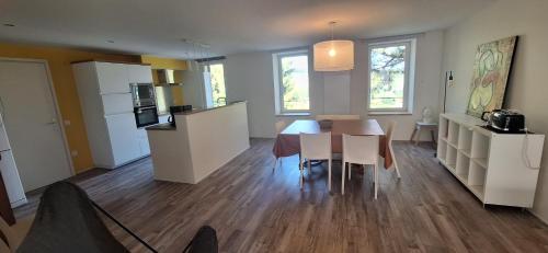 Η κουζίνα ή μικρή κουζίνα στο Grand cottage le pré bleu 11mn lac