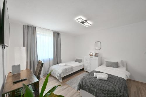 Postel nebo postele na pokoji v ubytování SANO - bei Egon in Hagen - Zentral - Waschmaschine - WLAN - Perfekte Anbindung