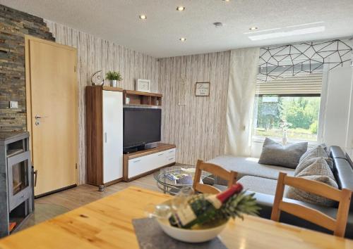 Η κουζίνα ή μικρή κουζίνα στο Ferienhaus am Thüringer Meer