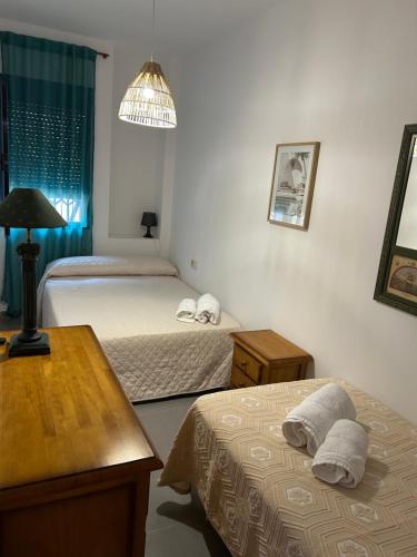 Katil atau katil-katil dalam bilik di Apartamento en Canet den Berenguer