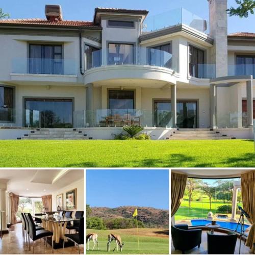un collage de fotos de una casa en The Villa Luxe Hartbeespoort Golf and Wildlife Estate, en Hartbeespoort