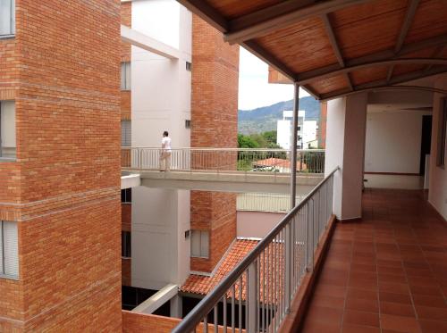 a view from the balcony of a building at Apto 501 E Alto del Fonce in San Gil