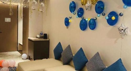 Χώρος καθιστικού στο Onejee Hotel Shenzhen