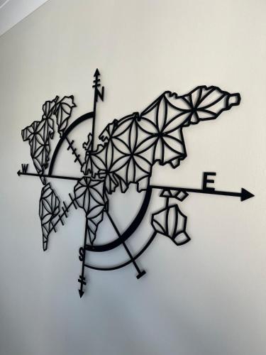 a drawing of a horse on a wall with arrows at Covesea Horizon in Elgin