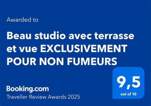 a screenshot of the beau studiovance net use achievement pour nonfurnums at Beau studio avec terrasse et vue POUR NON FUMEURS in Belmont-sur-Lausanne