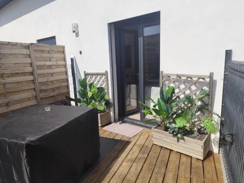 Balkón nebo terasa v ubytování Studio indépendant proche canal du midi