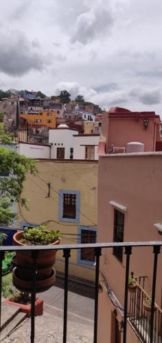 a view of a city from a balcony at Charming Cocoon with Balcony - Historic downtown in Guanajuato