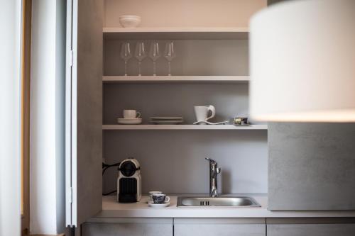 Kemudahan buat kopi dan teh di Appartements Gästehaus Gallob