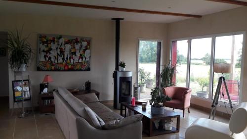 Maison bois à la campagne