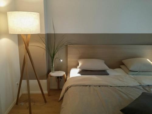 Katil atau katil-katil dalam bilik di Appartements Gästehaus Gallob