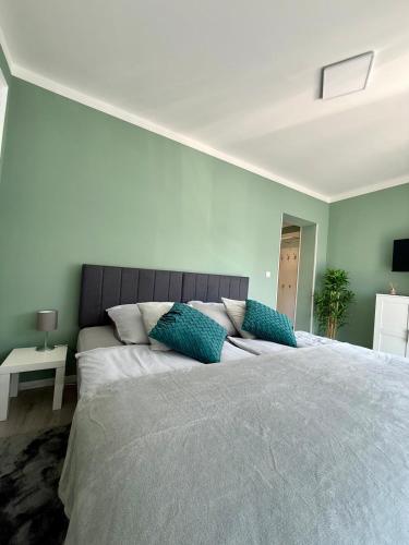 Katil atau katil-katil dalam bilik di Appartement 2 - Gemütliche Wohnung mit Küchenzeile, Bad und großer Terrasse