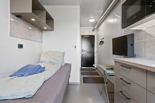 Postel nebo postele na pokoji v ubytování EcoStay Comfort in compact format nr three