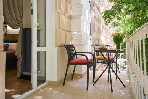 Balkón nebo terasa v ubytování WOOD Design Aparthotel