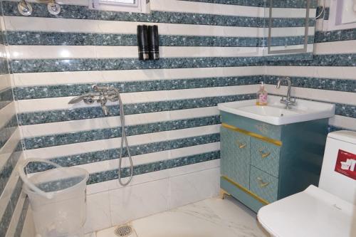 卡绍利Heritage homestays的浴室配有淋浴和洗手池