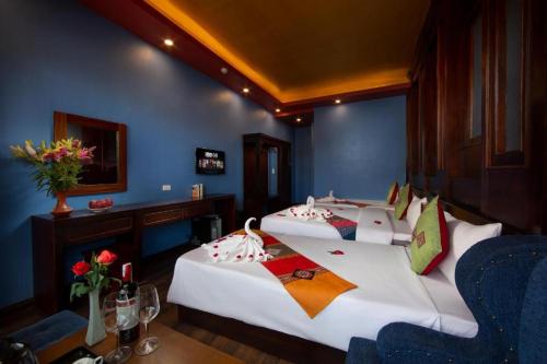 Sapa Sweet Time Hotelにあるテレビまたはエンターテインメントセンター