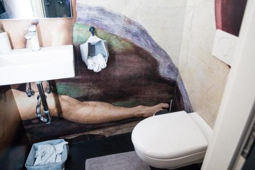 Ένα μπάνιο στο Zimmer in Atelierwohnung