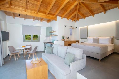Χώρος καθιστικού στο Veramente Villas With Sea view