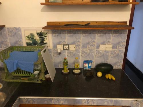 a toy kitchen with a counter top with a sink at TrincoBeCoolGuest & Hostel in Trincomalee
