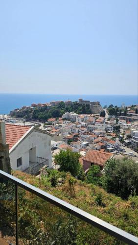 a view of a city from a hill at Monte View Apartments in Ulcinj
