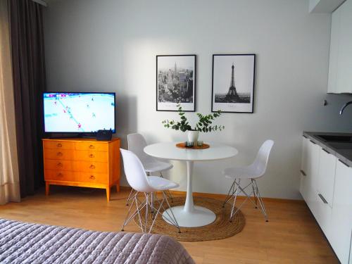 TV a/nebo společenská místnost v ubytování Studio VIP - close to airport and Tikkurila train station