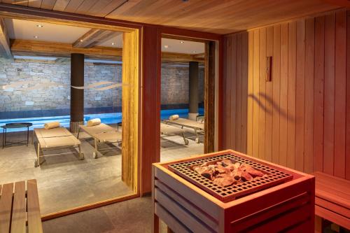 Χώρος καθιστικού στο Hotel MONT-BLANC VAL D'ISERE