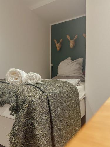 Katil atau katil-katil dalam bilik di Kleines Appartment für Pendler und Reisende