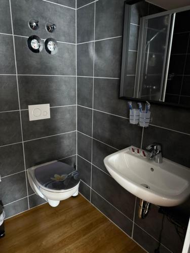 Koupelna v ubytování Ferienwohnung Vierjahreszeiten Sommer