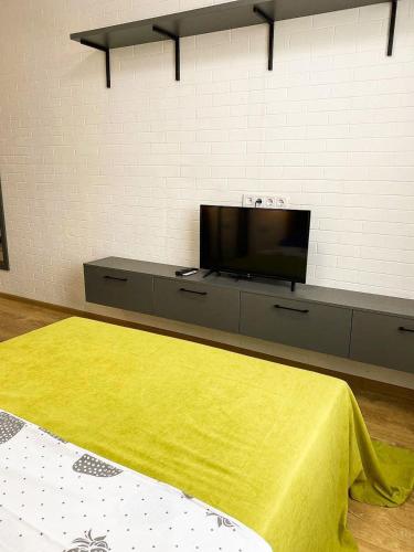 TV a/nebo společenská místnost v ubytování Новий Люкс, ЖК Навігатор, Балтійський провулок 3а, 7 поверх, 15 хв Подол, Центр, Оболонь, Куренівка