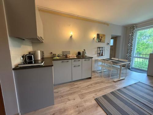 Η κουζίνα ή μικρή κουζίνα στο Leśna Residence Comfort Apartment by BookingHost