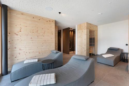 Χώρος καθιστικού στο Chalet Magdalena und Lodges
