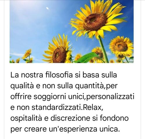 a picture of three sunflowers against a blue sky at "IL CASALE DEI GIRASOLI" Country House in Capalbio in Capalbio