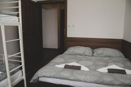 Ένα ή περισσότερα κρεβάτια σε δωμάτιο στο Apartmán Pasohlávky - rodinný komfort se dvěma ložnicemi a kuchyní