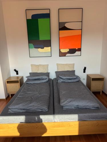 Postel nebo postele na pokoji v ubytování Belvedere private apartment 1-bedroom with balcony