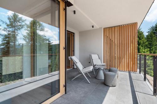 Μπαλκόνι ή βεράντα στο Chalet Magdalena und Lodges