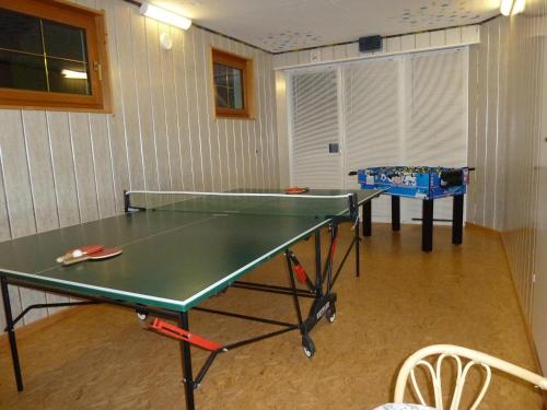 two ping pong tables in a ping pong room at Appartement Bergrose in Hopfgarten im Brixental