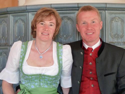 a man and a woman posing for a picture at Appartement Bergrose in Hopfgarten im Brixental