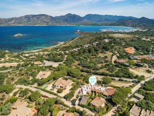 an aerial view of a resort with the ocean at Casa Nucci - Free WIFI - 100mt from the beach in San Stèfano