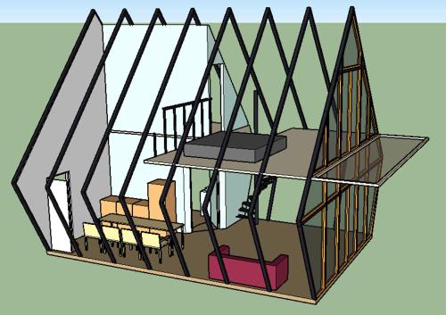 a drawing of a house under construction at The Lovestruck - Glamping at Karuna El Nido in El Nido